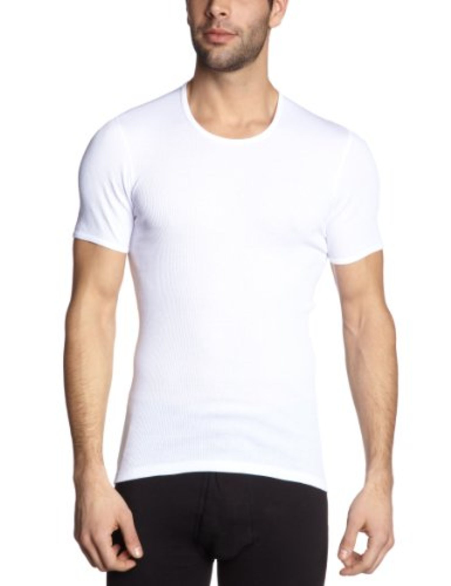 Schiesser Men's Jacket 1/2 Undershirt, White (100-white), M EU
