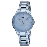 RRP £128.00 Tommy Hilfiger Women's Analog Quartz Watch with Blue Stainless Steel Strap - 1782547
