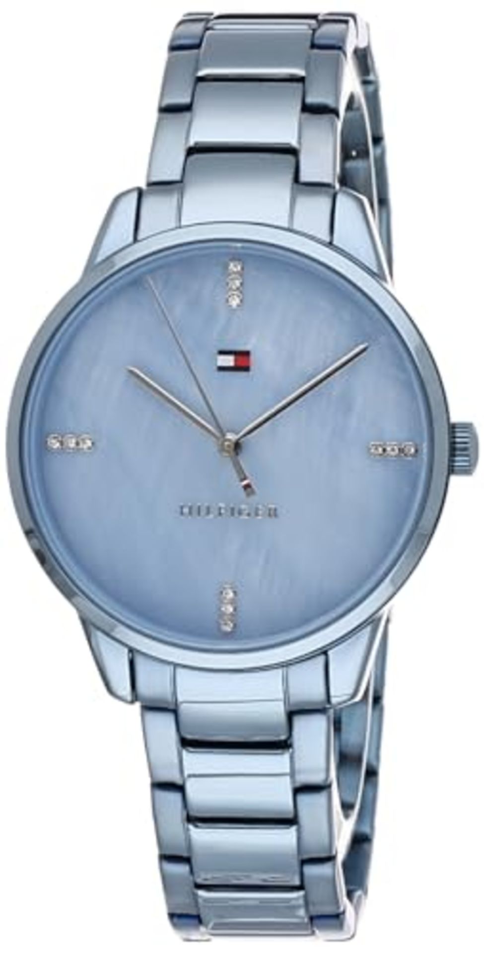 RRP £128.00 Tommy Hilfiger Women's Analog Quartz Watch with Blue Stainless Steel Strap - 1782547