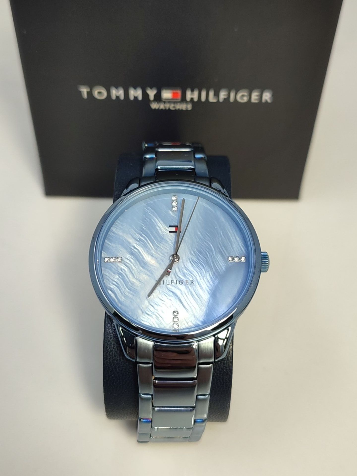 RRP £128.00 Tommy Hilfiger Women's Analog Quartz Watch with Blue Stainless Steel Strap - 1782547 - Image 2 of 3