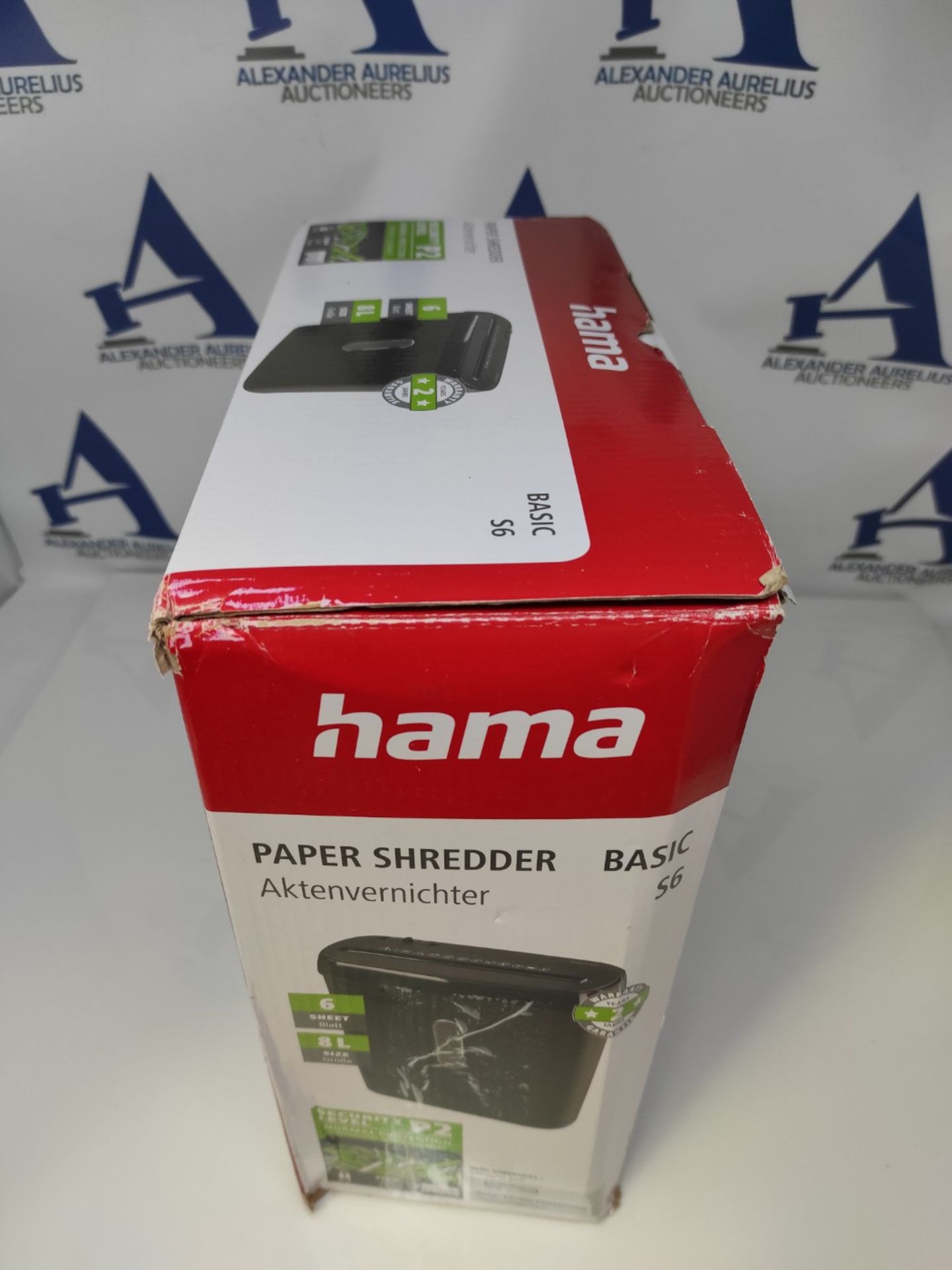Hama document shredder professional home office (strip cut, shredder, electric, 6 shee - Image 2 of 3