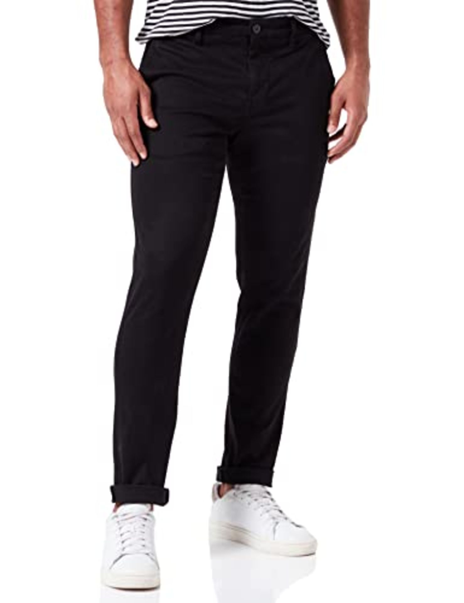 RRP £59.00 BOSS Schino-Taber-1 Trousers_Flat, Black, 42W x 34L Men