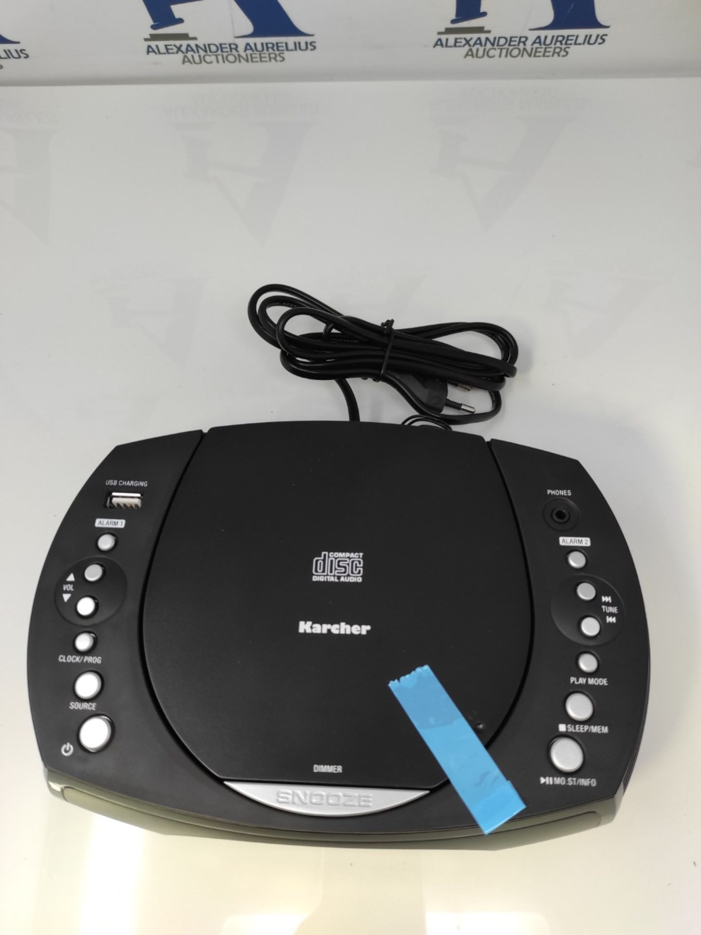 Karcher UR 1308 - Alarm clock with CD player and radio (FM), alarm clock with two adju - Bild 3 aus 3