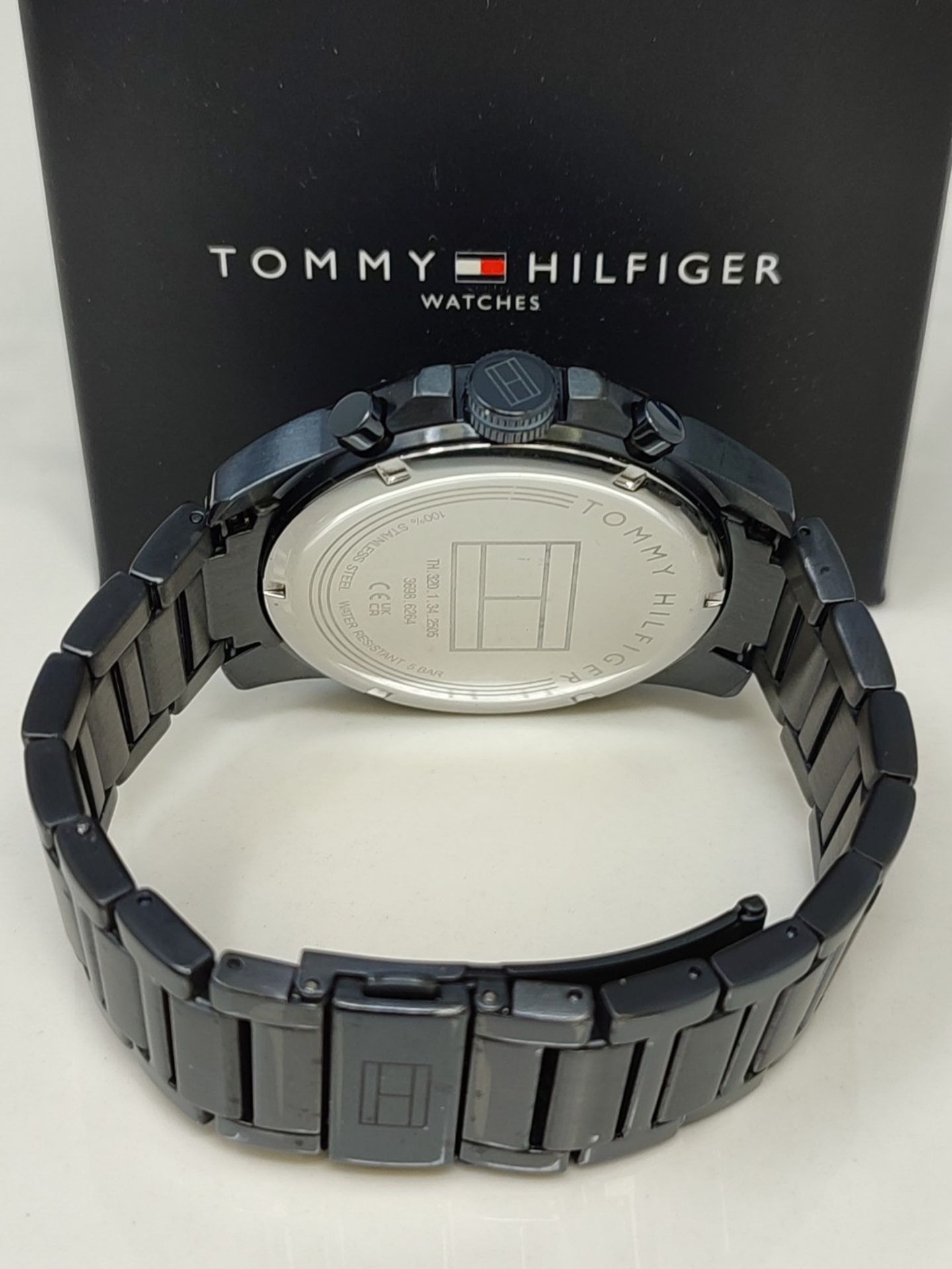 RRP £265.00 Tommy Hilfiger Analog Multifunction Quartz Watch for Men with Blue Stainless Steel Bra - Image 3 of 3