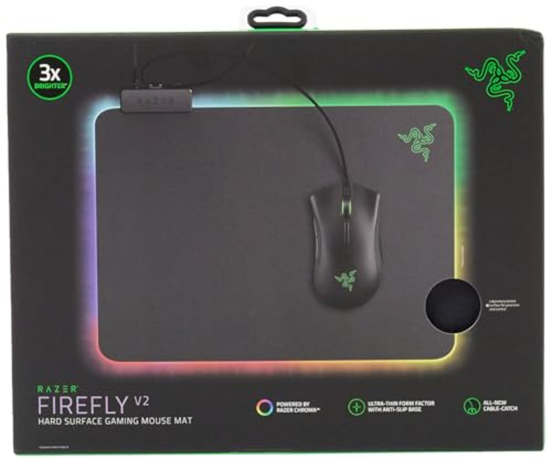 Razer Firefly V2 - Gaming Mousepad with Microtextured Surface and Chroma RGB Lighting