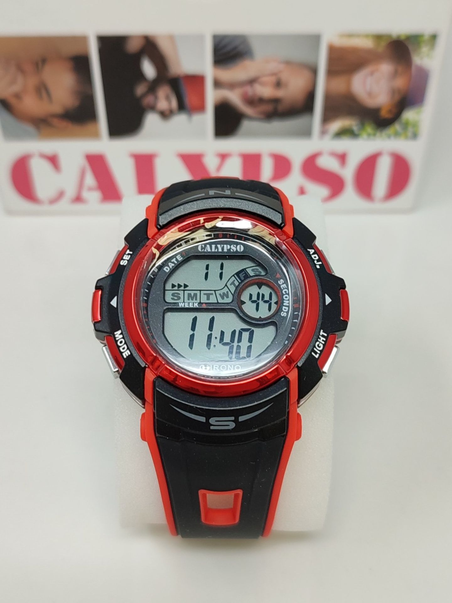 CALYPSO Mixte Digital Quartz Watch with Plastic Bracelet K5610/5 - Image 2 of 3