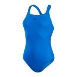 Speedo Women's Eco Endurance+ Medalist One Piece Swimsuit, Blue, Size 46 (German)
