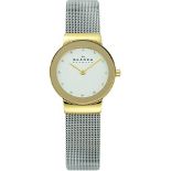 RRP £55.00 Skagen women's watch Freja Lille, two-hand movement, 26mm gold stainless steel case wi