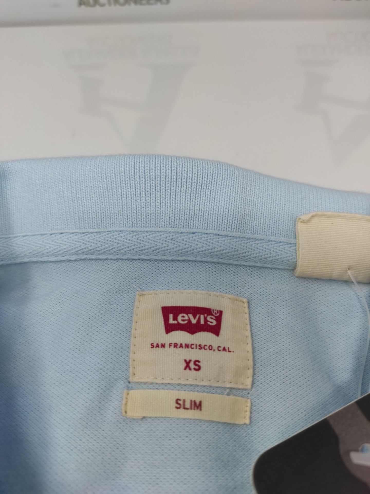 Levi's Men's Slim Housemark Polo Shirt, Omphalodes, XS - Image 3 of 3