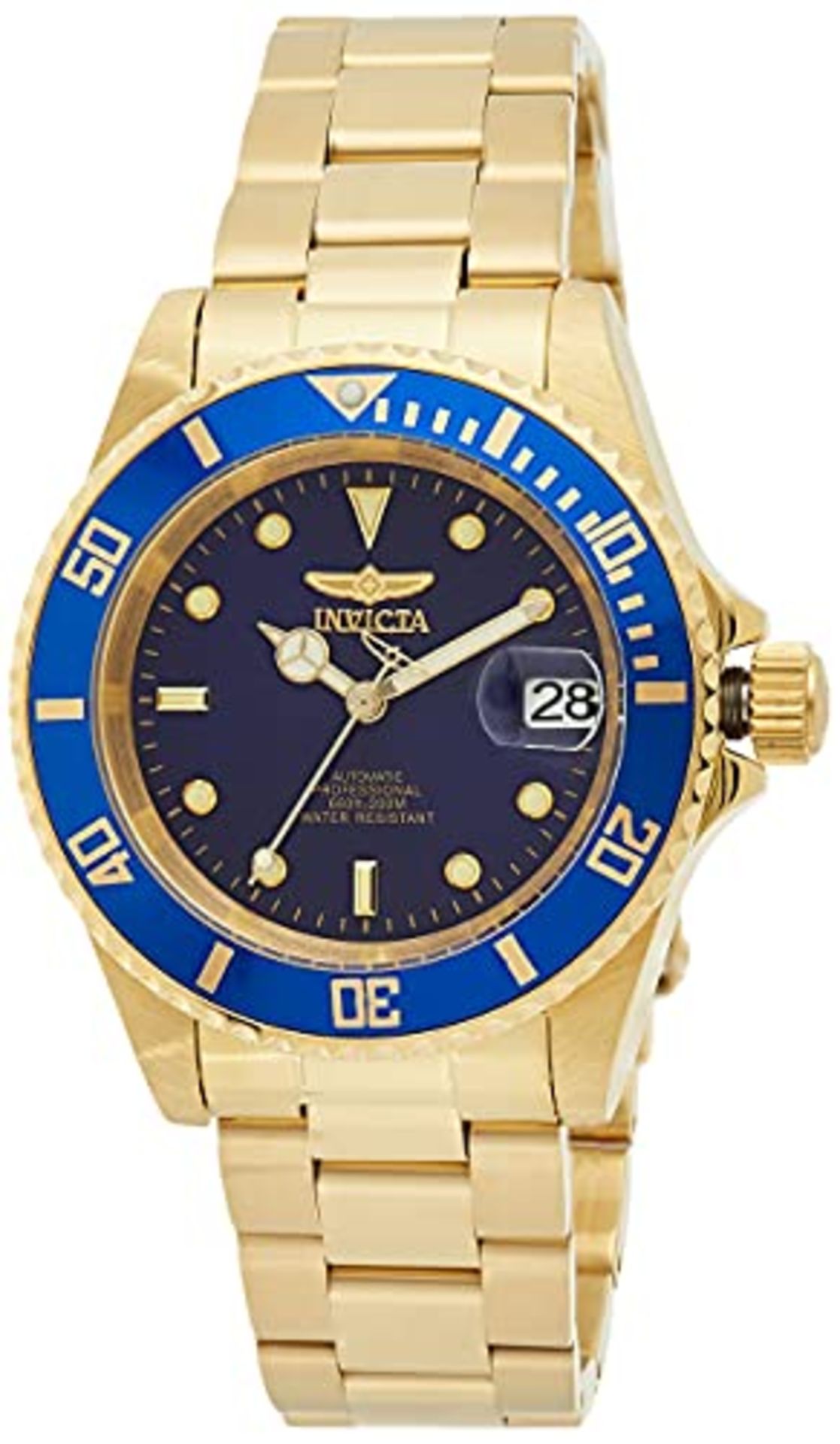 RRP £100.00 Invicta Pro Diver - Men's stainless steel watch with automatic movement - 40 mm, Gold