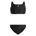 Adidas Ib6001 3S Bikini Swimsuit Girls Black - White 1415