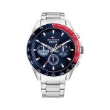 RRP £145.00 Tommy Hilfiger Multi Dial Quartz Watch for Men with Silver Stainless Steel Bracelet -