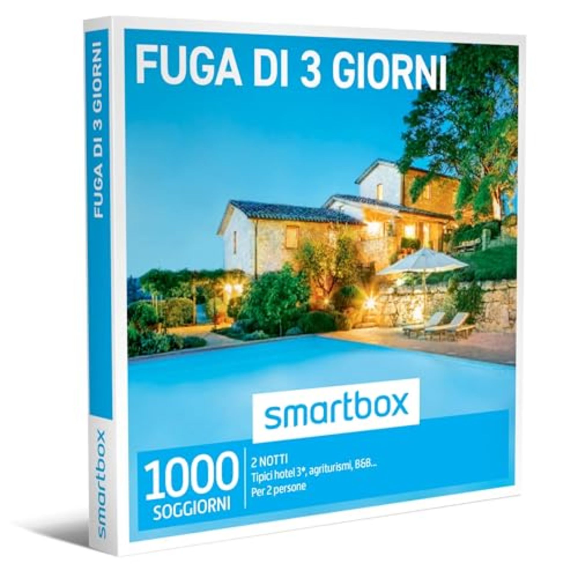 RRP £109.00 Smartbox - 3 Day Escape - Gift Box for Couples, a 2 Night Stay for 2 People, Original