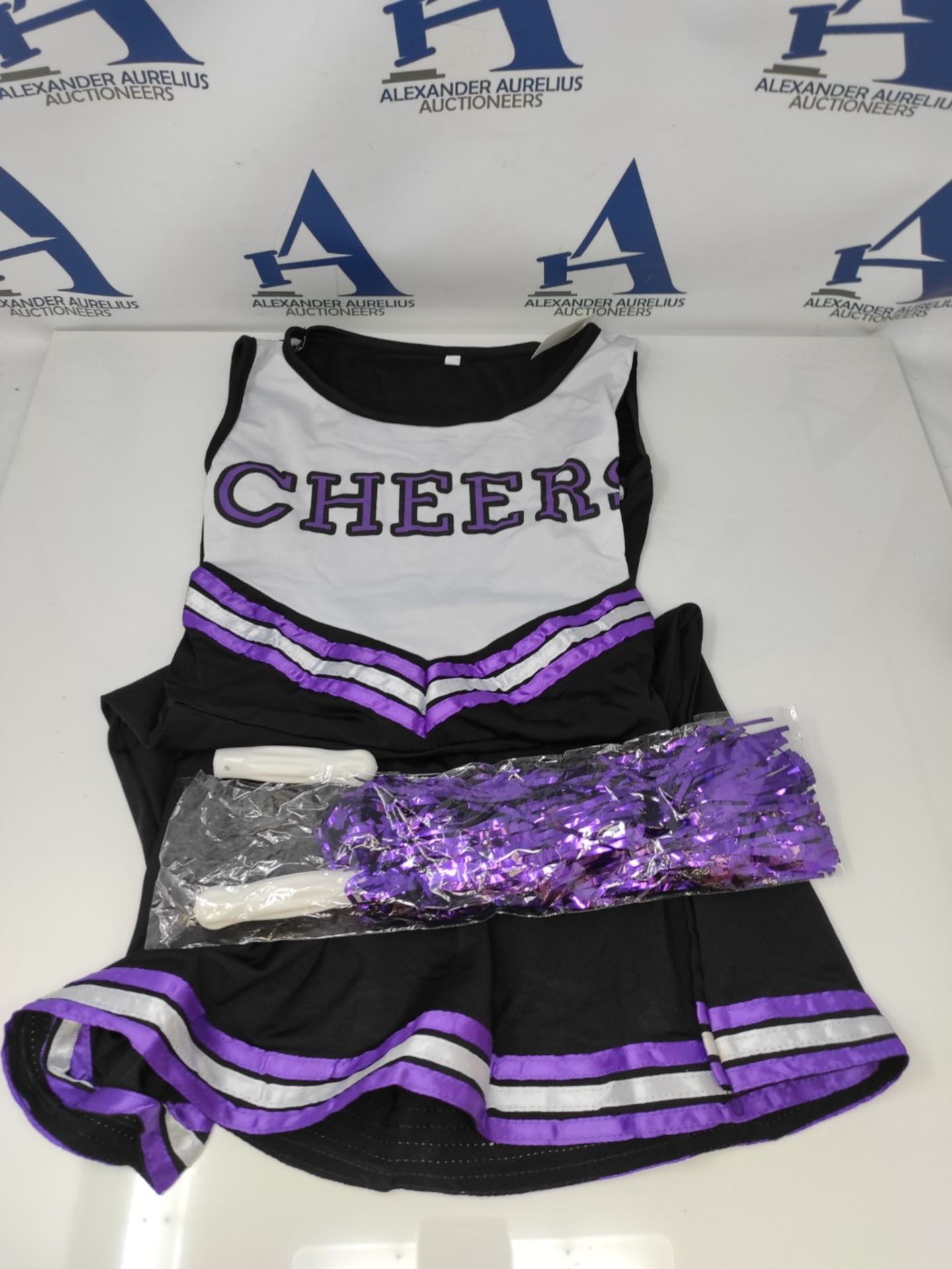 Cheerleader costume, costume from "High School Musical" with pompoms, available in 6 c