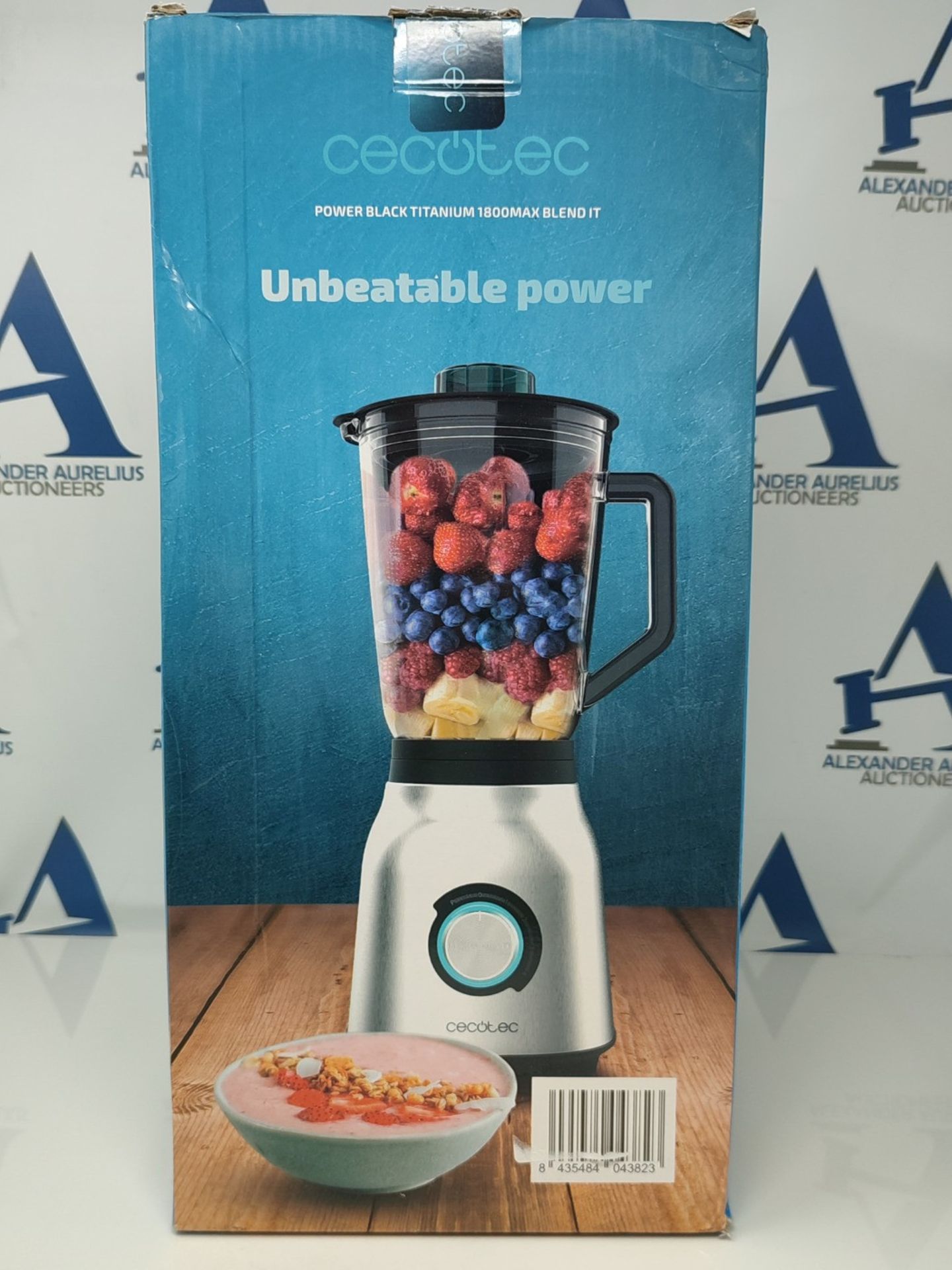 Cecotec Power Black Titanium 1800MAX Wizard Blender. 1800W, 5 Speeds, 6 Stainless Stee - Image 2 of 3