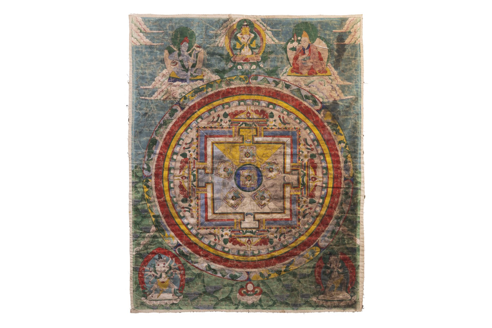 A 'mandala' thangka, Tibet, 19th/20th C. - Bild 3 aus 3