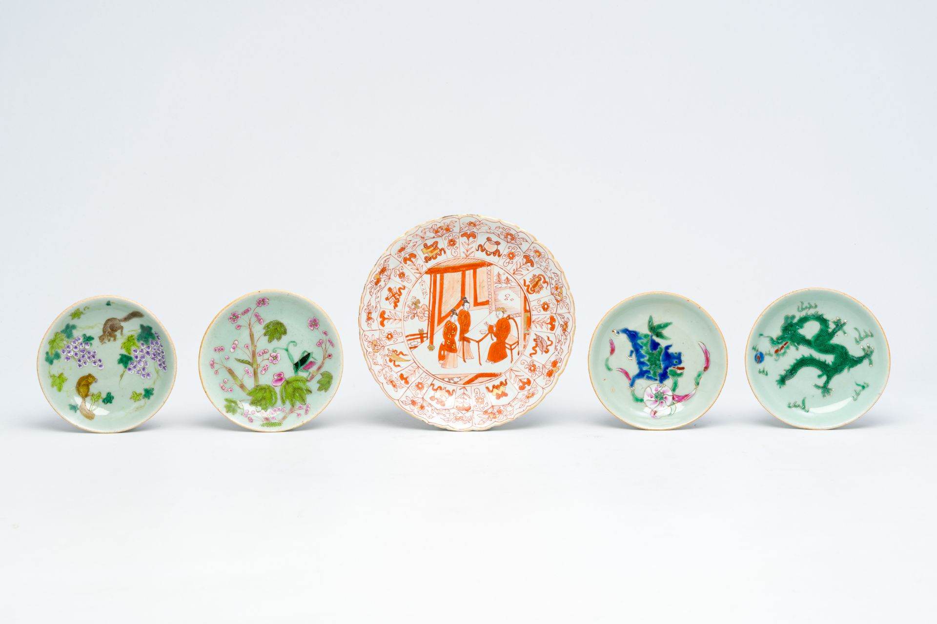 A varied collection of Chinese famille rose, verte, Imari style, iron-red and monochrome porcelain, - Image 2 of 17