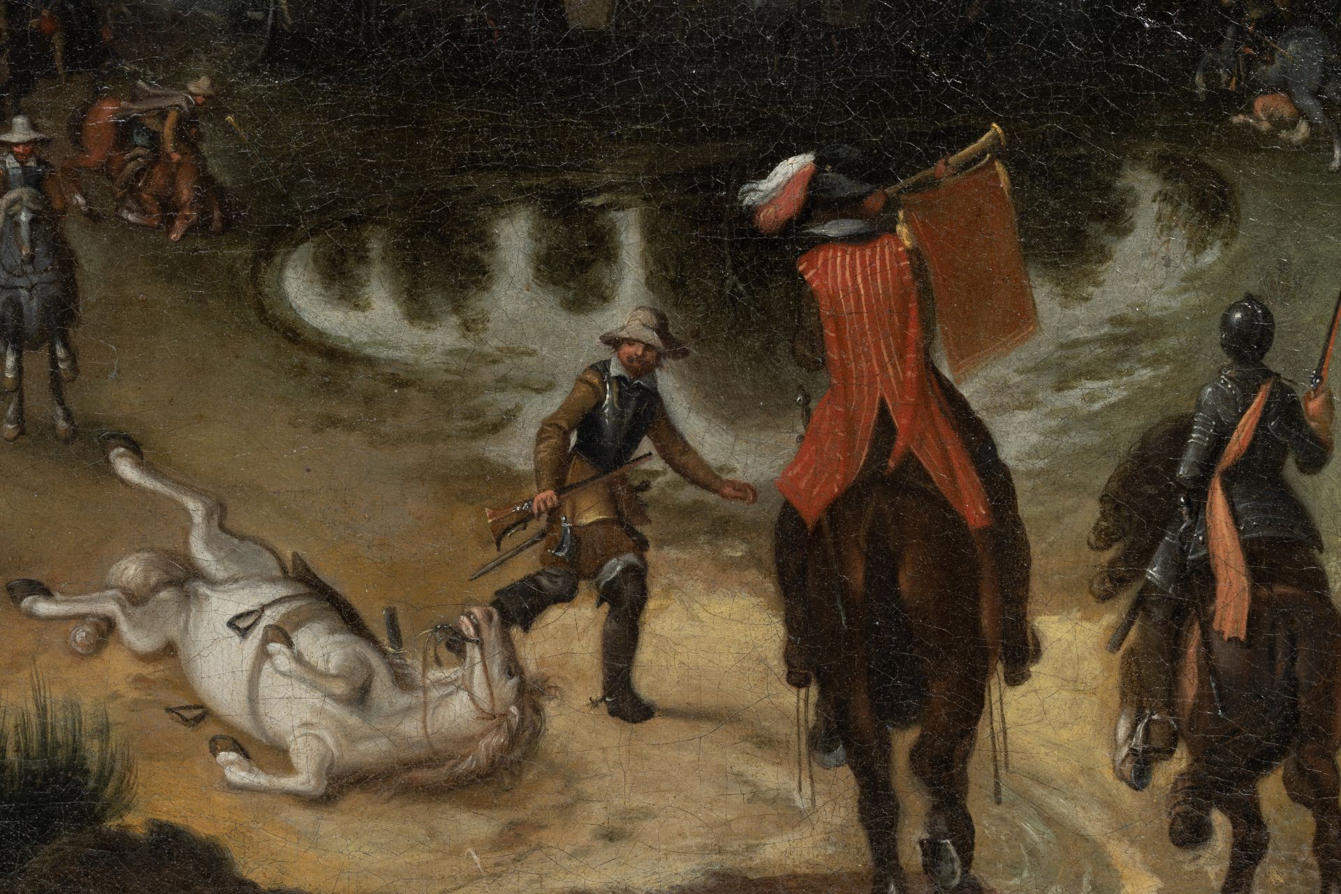 Sebastian Vrancx (1573-1647) and workshop: The ambush, oil on canvas - Image 4 of 7