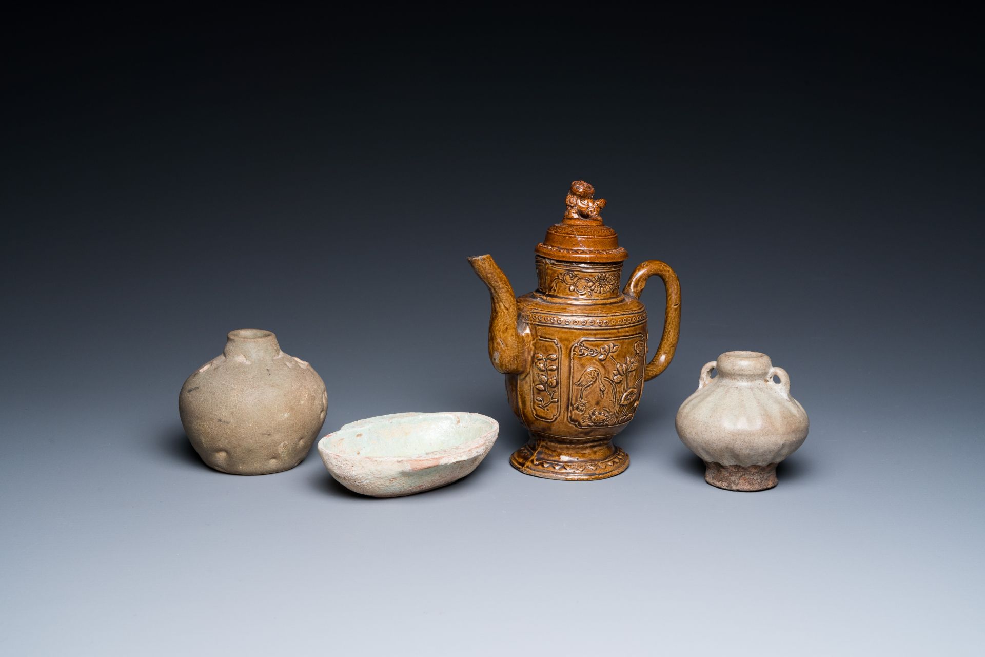 Six Chinese celadon, monochrome and qingbai wares, Han and later - Image 9 of 16