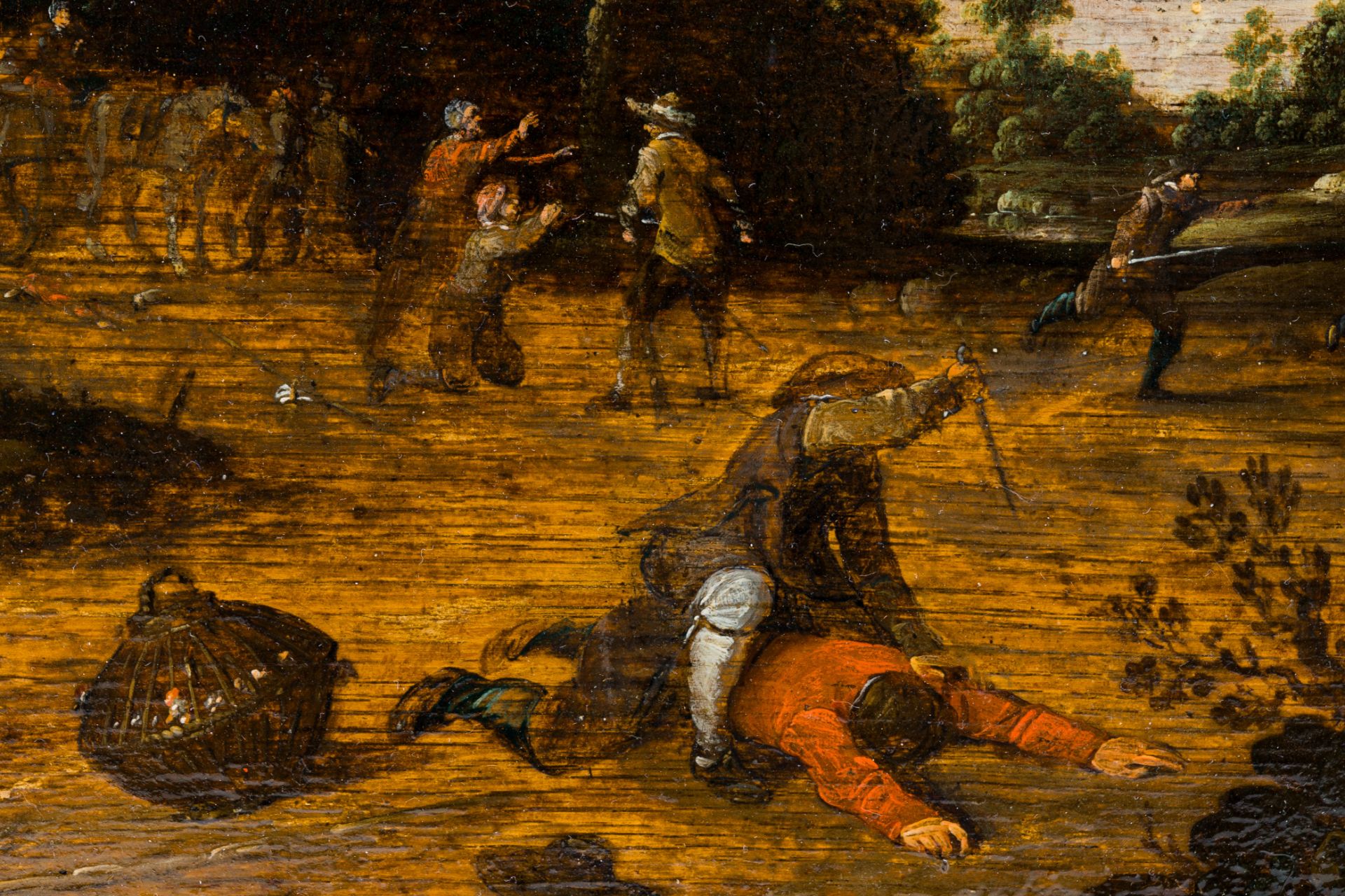 Flemish school: The robbery, oil on panel, 17th C. - Bild 4 aus 5
