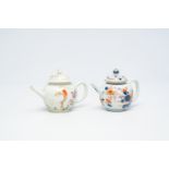 Two Chinese famille rose and Imari style teapots and covers, Kangxi/Qianlong