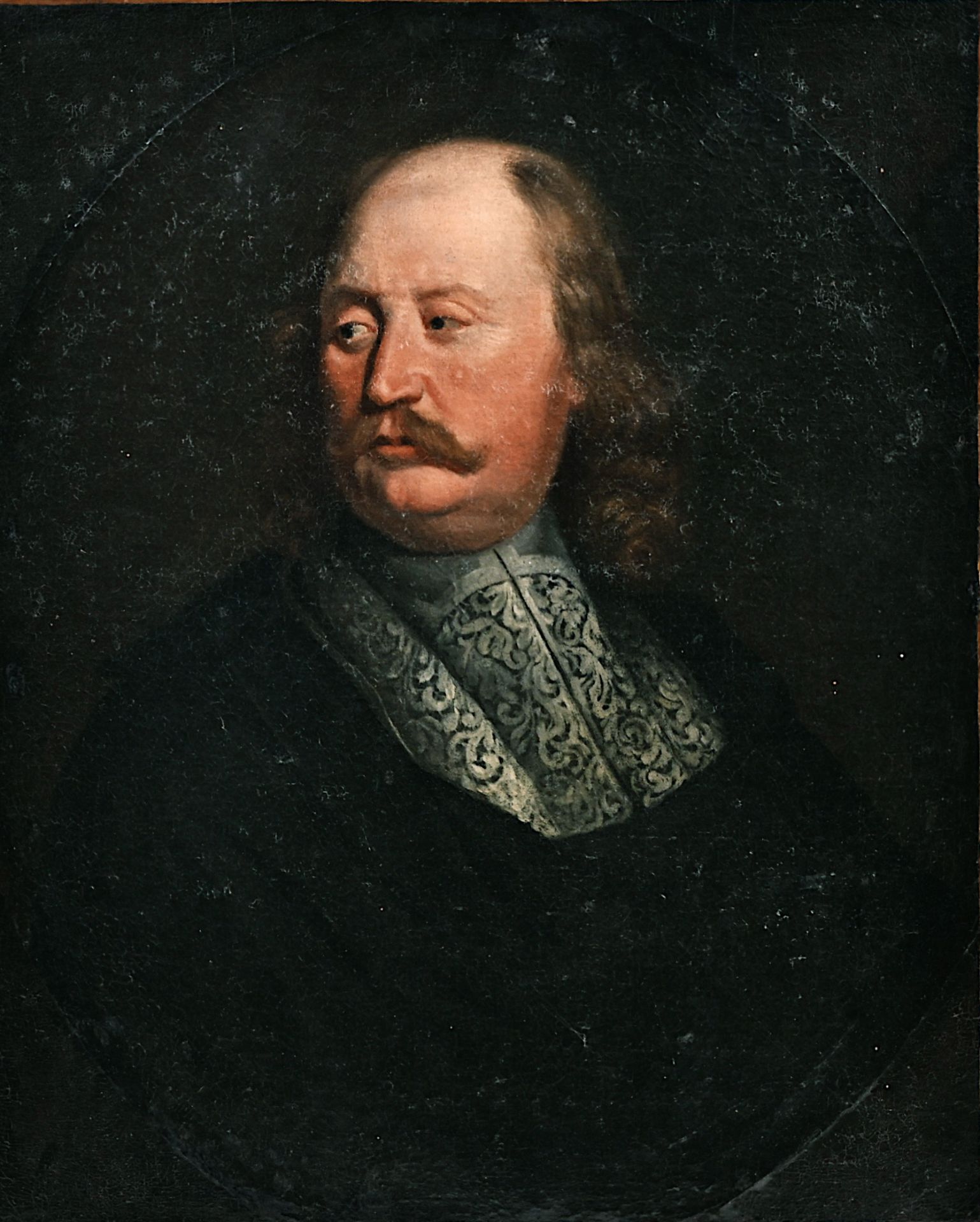 French school, follower of Jacob Jordaens: Portrait of a man (Phillipe de Champaigne?), oil on canva