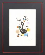 Joan Miro (1893-1983: 'Dans la lueur oblique', etching and aquatint, ed. 102/120, (1976)