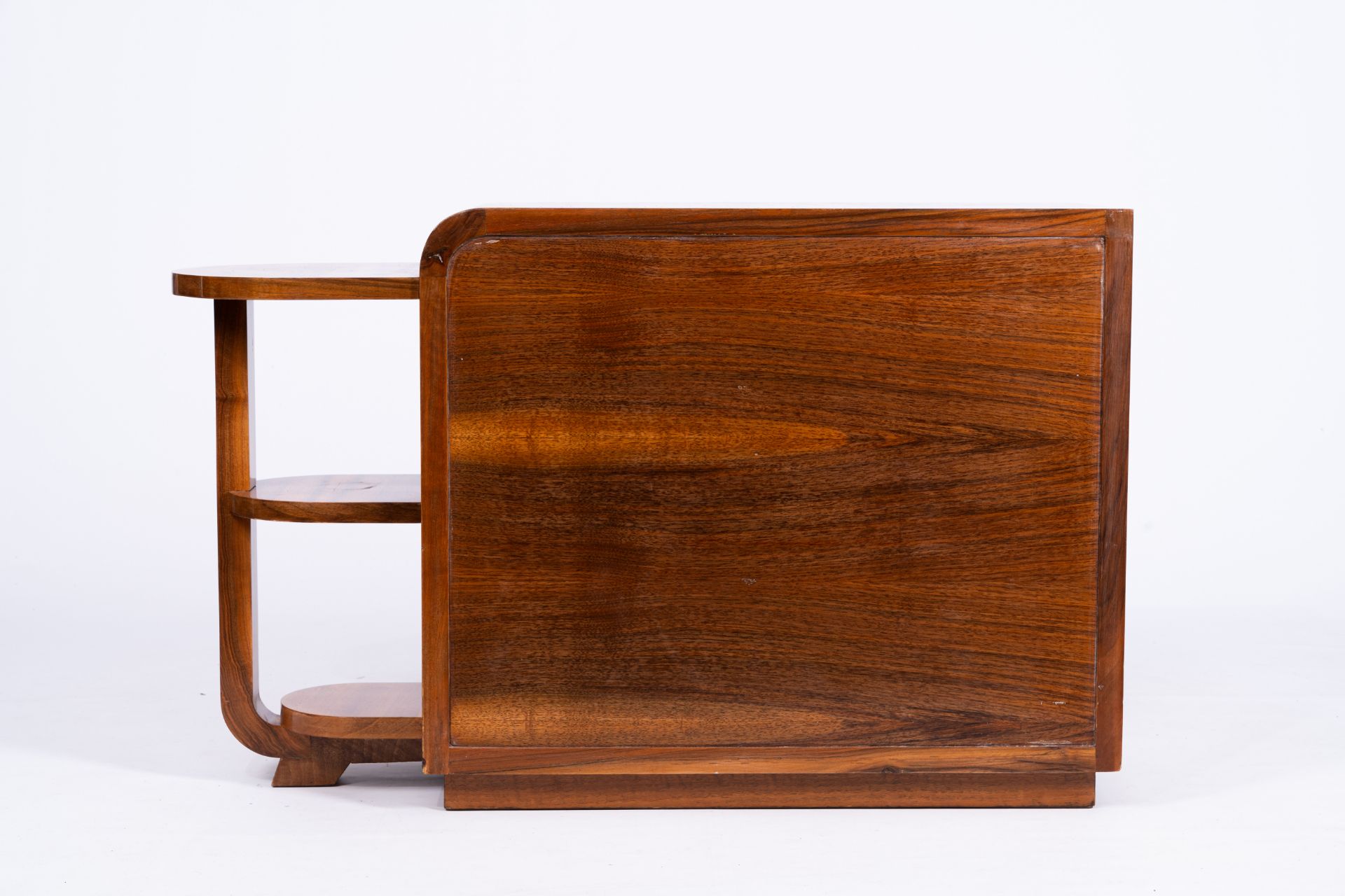 A pair of wood Art Deco two-door cabinets with etagere, first half 20th C. - Image 10 of 13