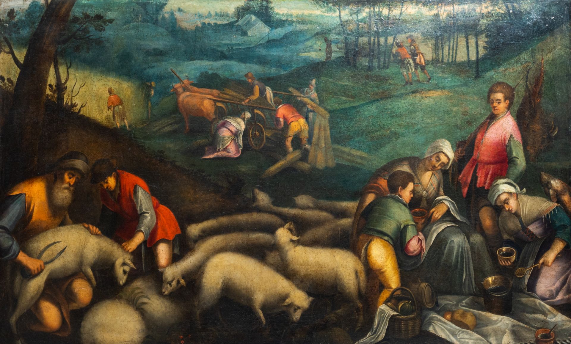 Italian school, after Jacopo Bassano (1510-1592): Summer, oil on canvas, 17th C.