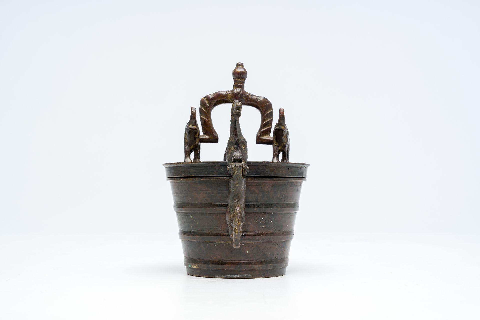 A set of bronze probably Portuguese colonial Nuremberg style nesting weights, ca. 1900 - Image 5 of 13