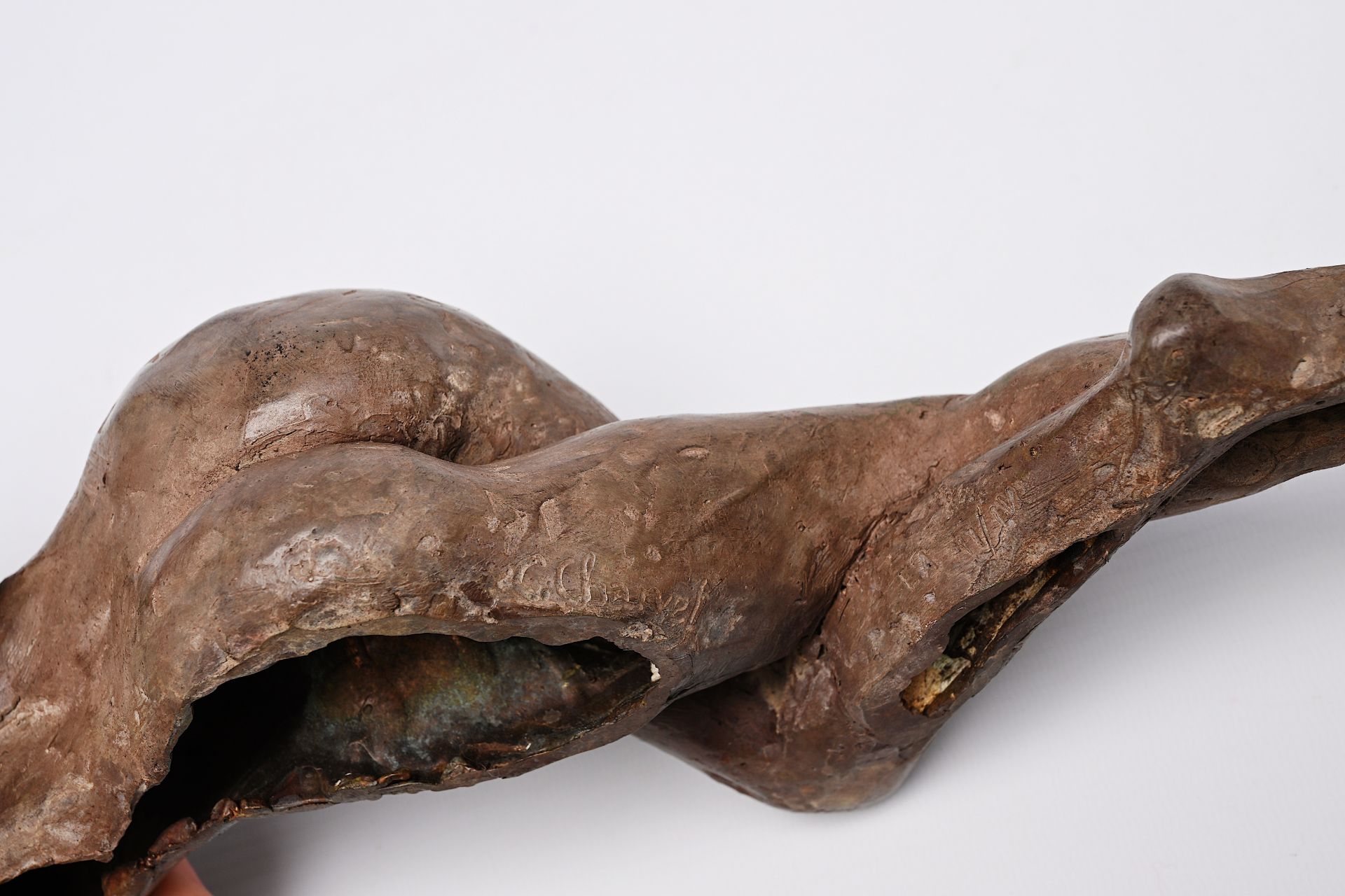 Christian Charvet (1951): 'Odalisque', brown patinated bronze, ed. E.A. II/IV, foundry mark 'Fonderi - Image 13 of 16