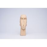 Monogrammed C.N. (?), in the manner of Amadeo Modigliani (1884-1920): Head of a woman, patinated ter