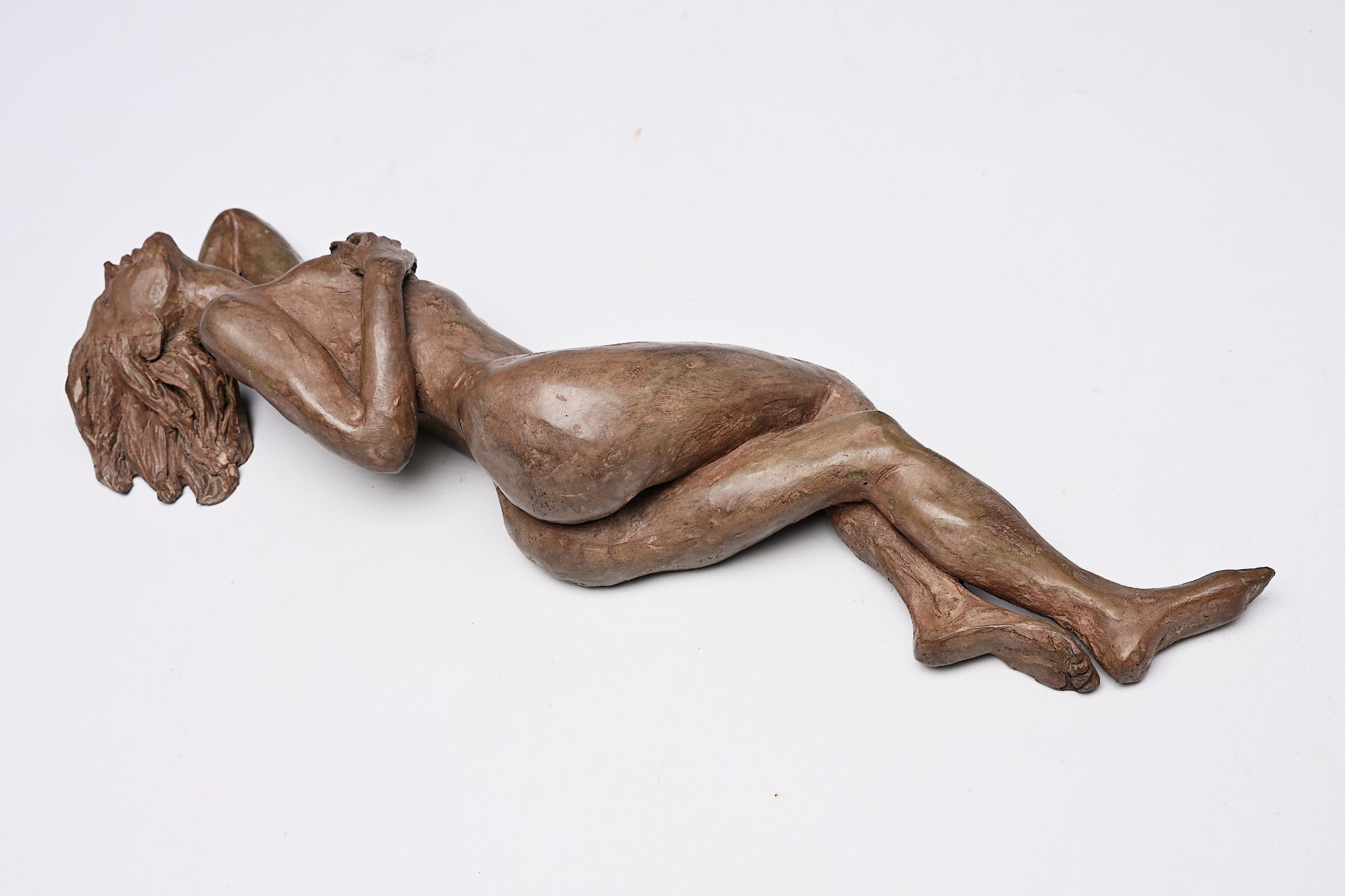 Christian Charvet (1951): 'Odalisque', brown patinated bronze, ed. E.A. II/IV, foundry mark 'Fonderi - Image 7 of 16