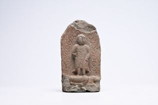 A Japanese stone 'Buddha' sculpture, probably Edo, 18th C.