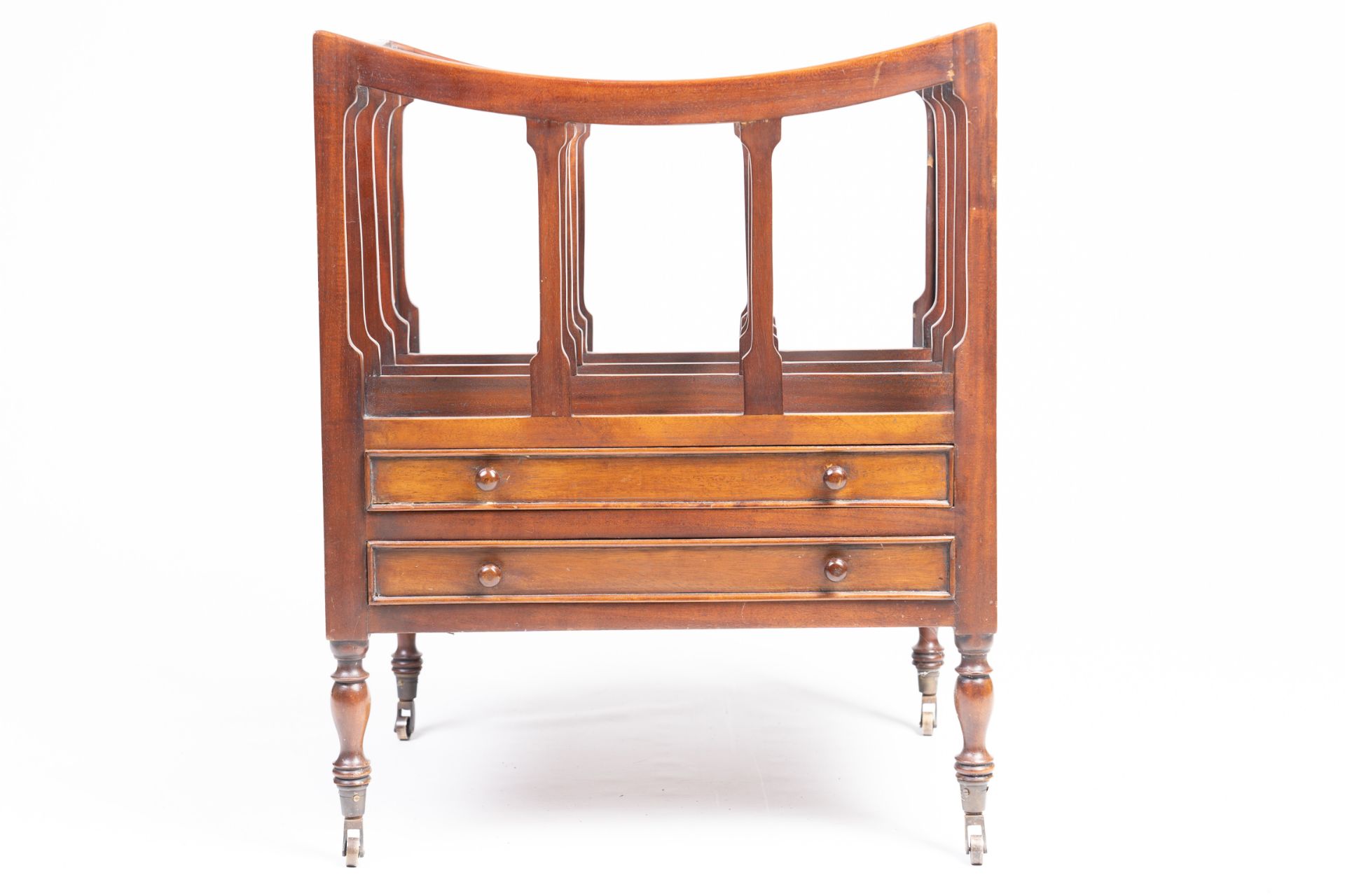 An English mahogany newspaper rack, 20th C. - Bild 3 aus 7