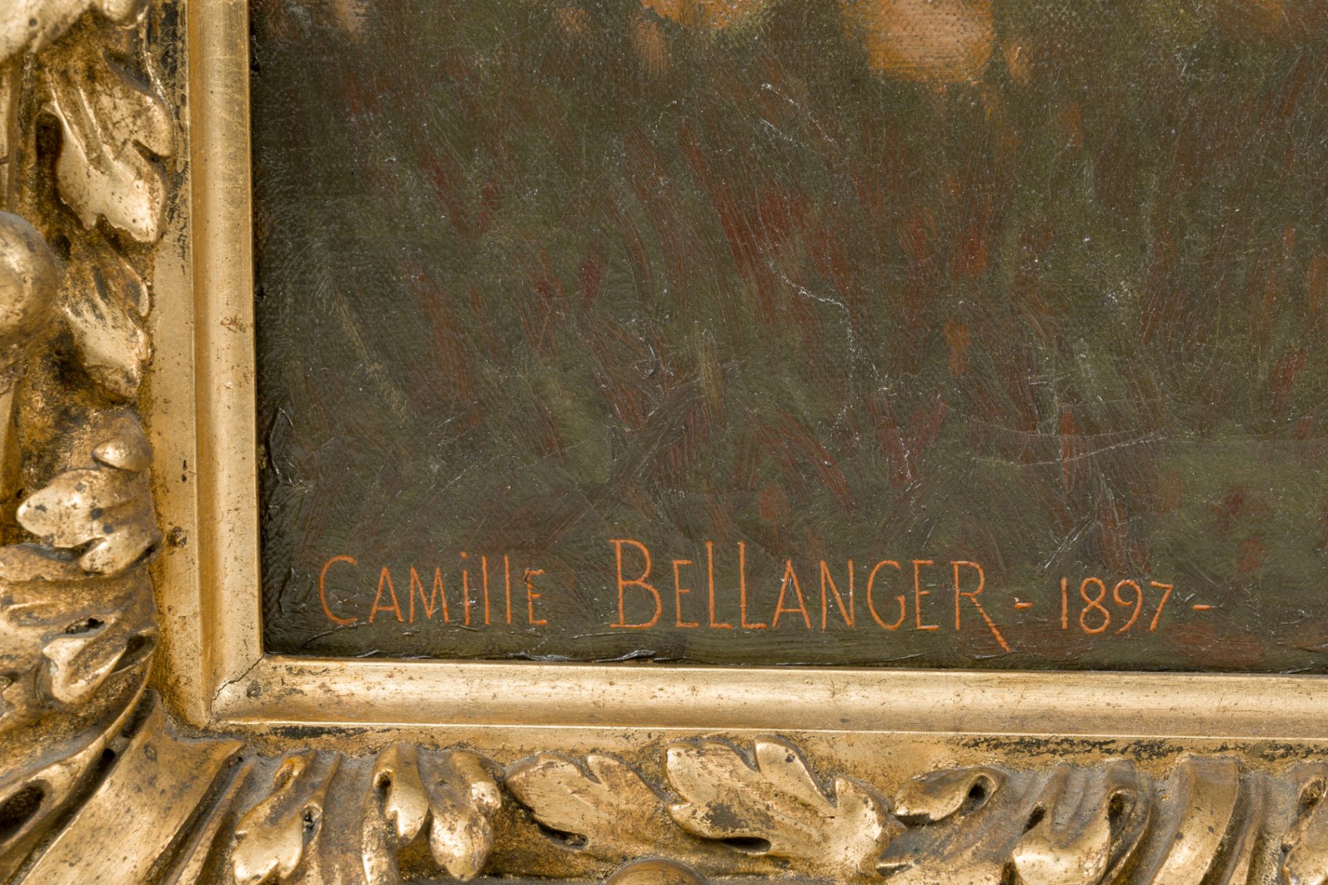 Camille Bellanger (1853-1923): The well-deserved rest, oil on canvas, dated 1897 - Bild 4 aus 5