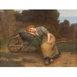 Camille Bellanger (1853-1923): The well-deserved rest, oil on canvas, dated 1897