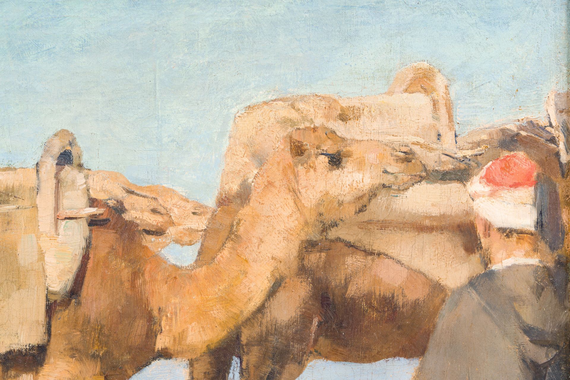Frantz Charlet (1862-1928): The camel herders, oil on canvas, dated (18)82 - Image 5 of 5