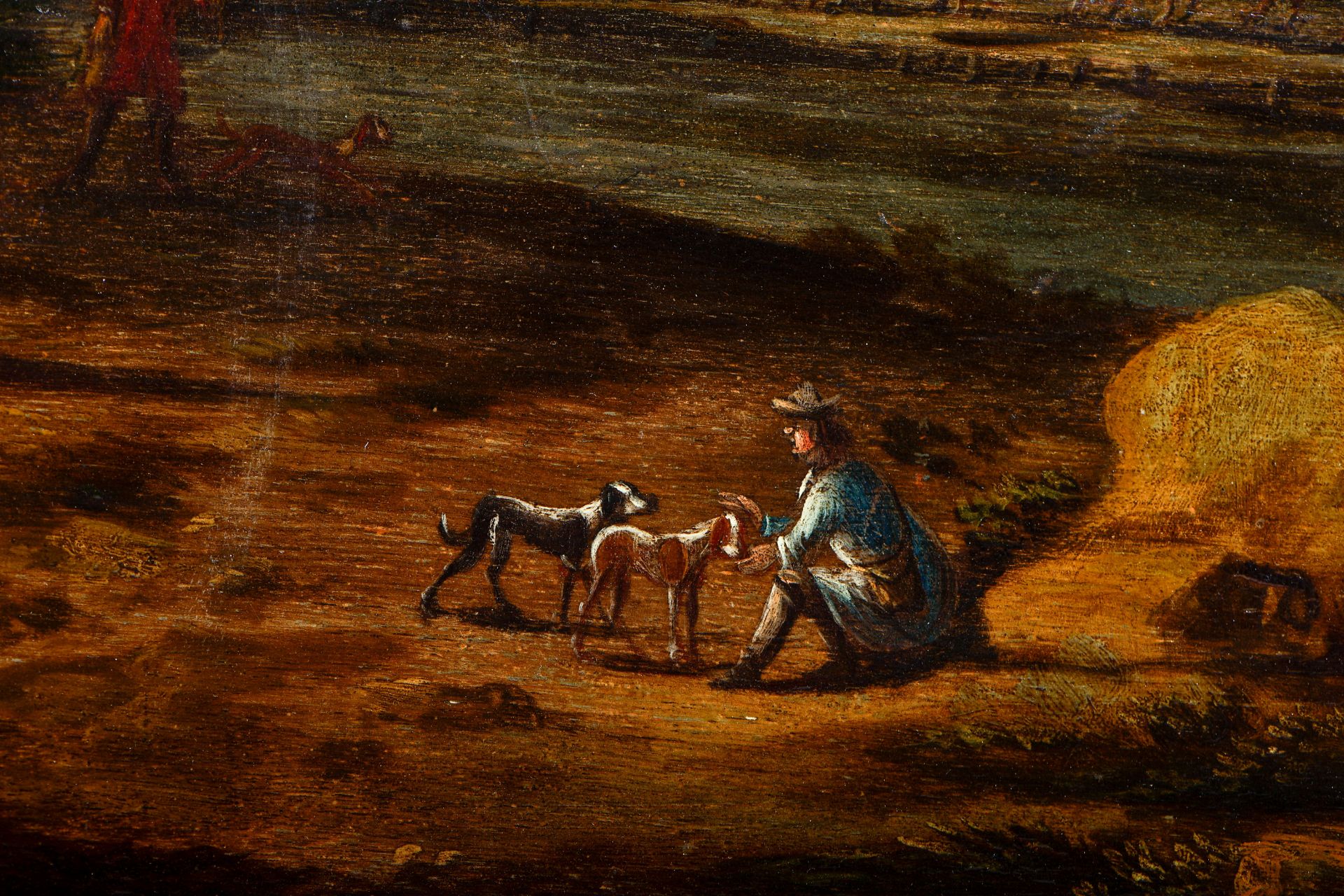 Dutch school: An animated landscape, oil on panel, 18th C. - Bild 6 aus 6
