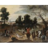 Sebastian Vrancx (1573-1647) and workshop: The ambush, oil on canvas