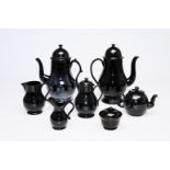 A varied collection black glazed Namur earthenware, 18th/19th C.