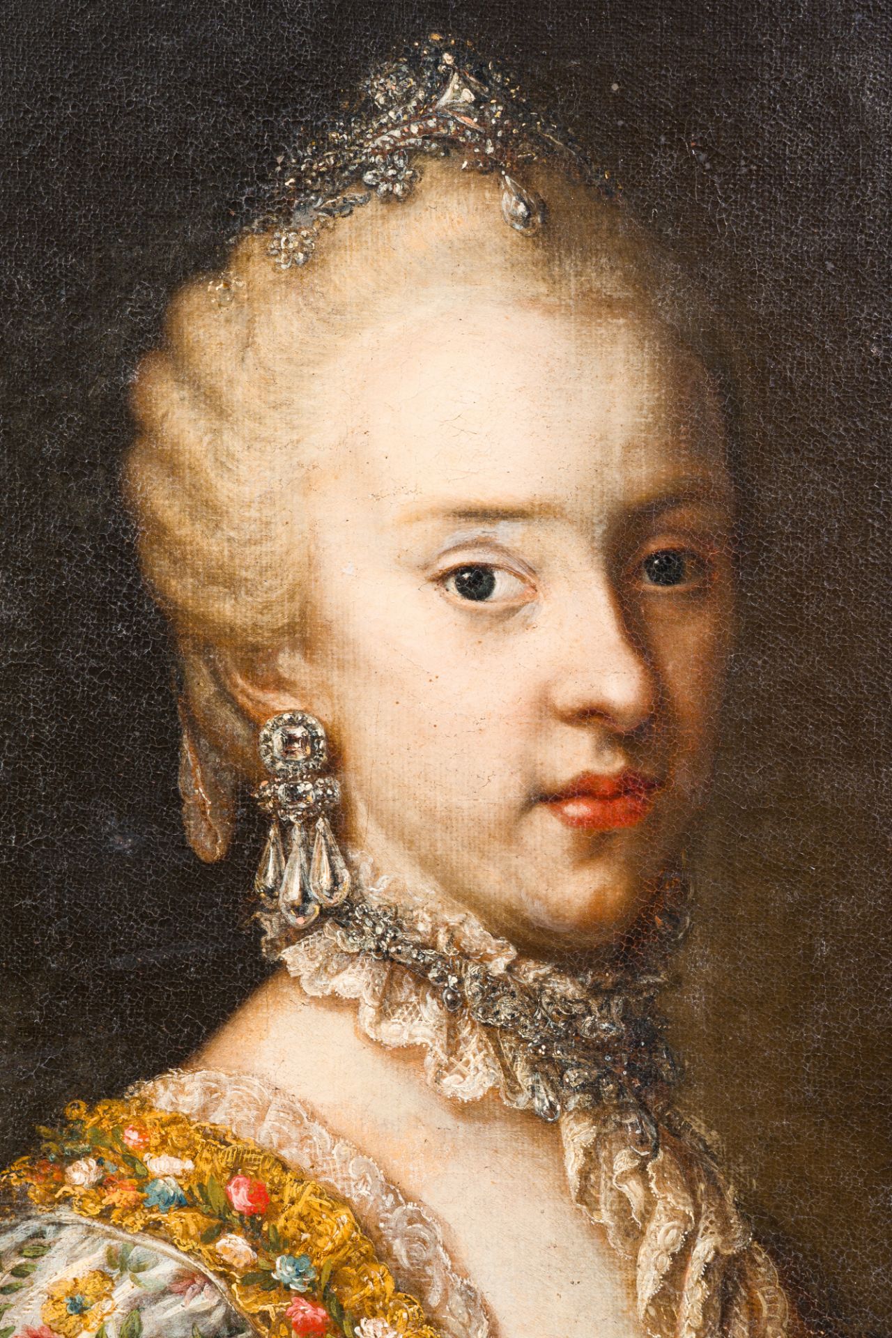 Austrian school, in the manner of Jean-Marc Nattier (1685-1766): Portrait of Marie Antoinette of Aus - Image 4 of 6