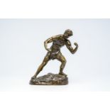 Jef Lambeaux (1852-1908): The boxer, brown patinated bronze