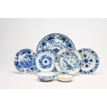 A varied collection of Chinese blue, white and gilt porcelain, Ming/Qianlong