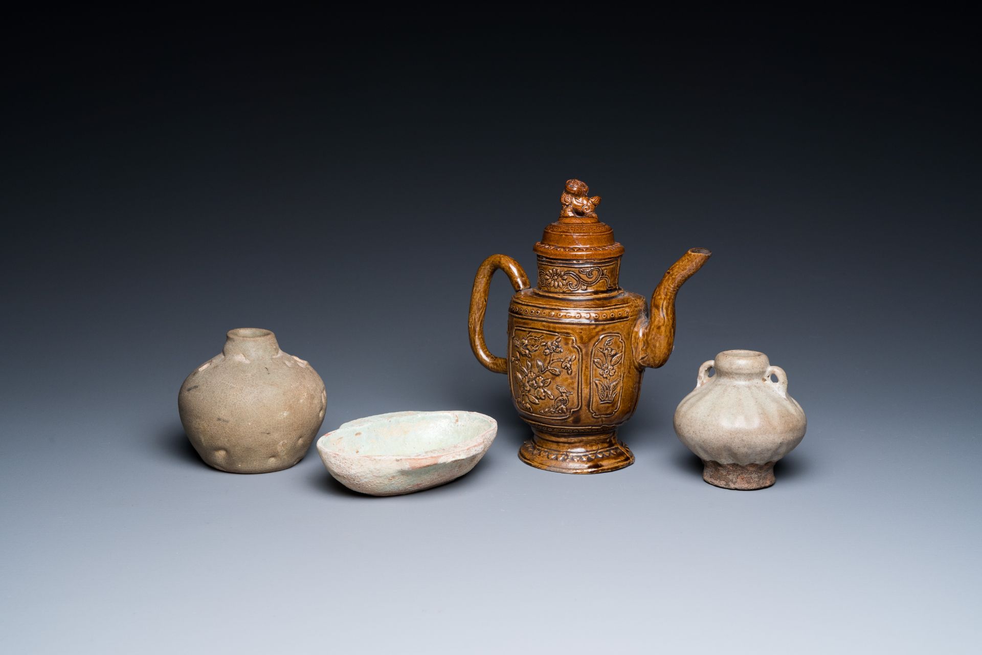 Six Chinese celadon, monochrome and qingbai wares, Han and later - Image 10 of 16