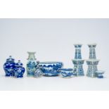 A varied collection of Chinese blue and white porcelain, 19th/20th C.