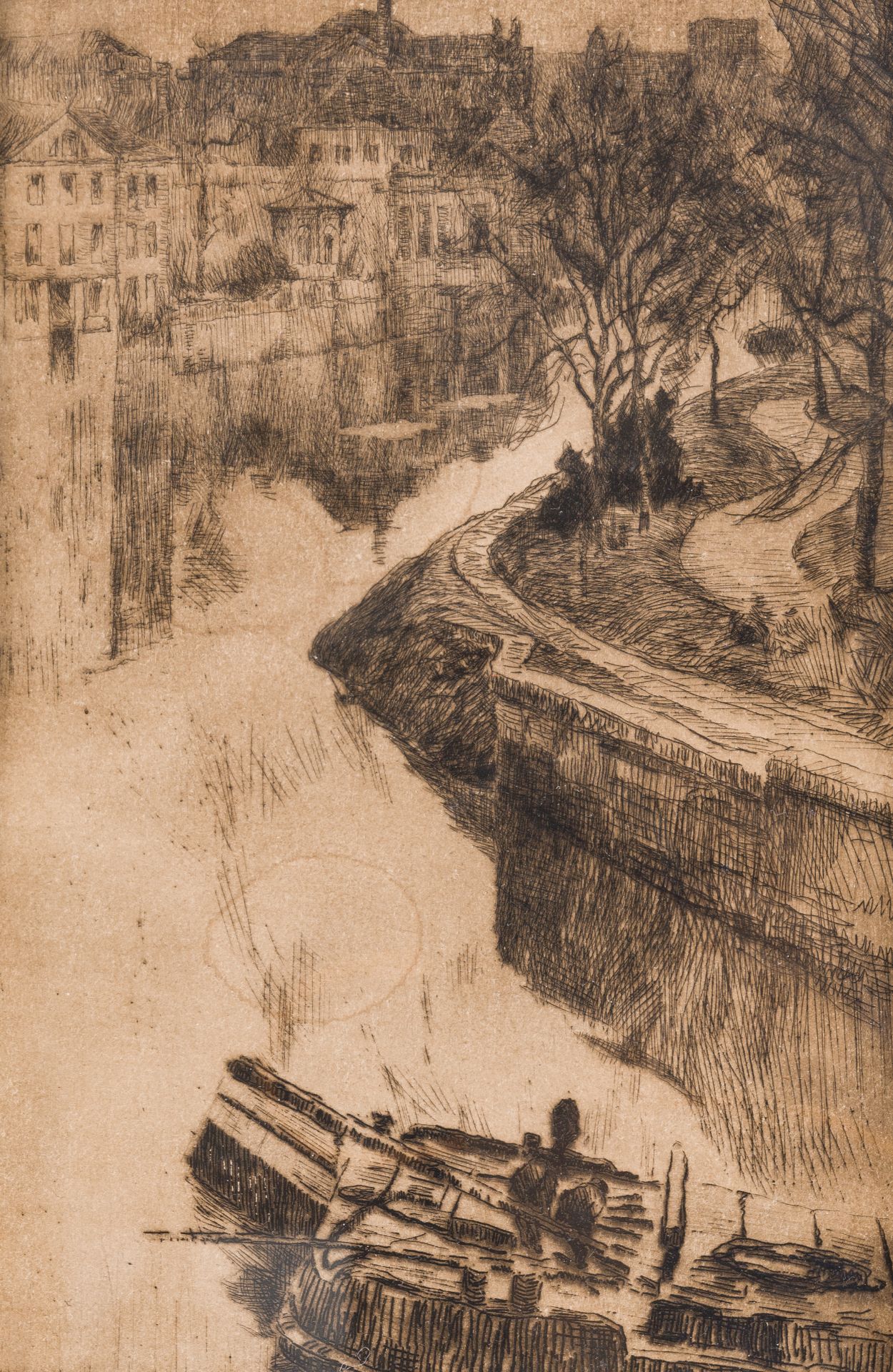 Jules De Bruycker (1870-1945): 'Le Rolweg a Bruges' & Albert Baertsoen (1866-1922): 'De ma fenetre', - Bild 5 aus 6