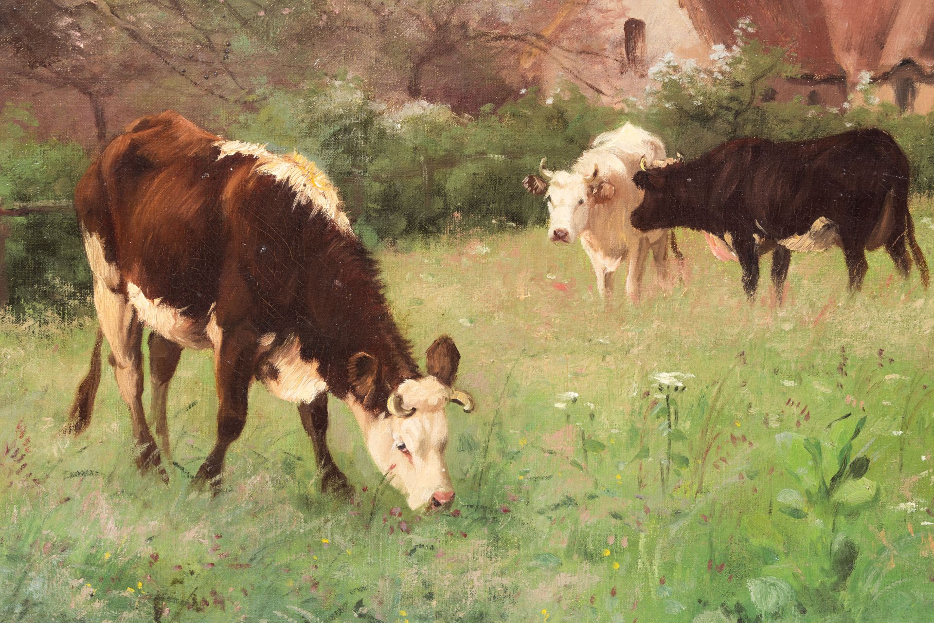 Aymar Alexandre Pezant (1846-1916): Cows in a meadow, oil on canvas - Bild 5 aus 5