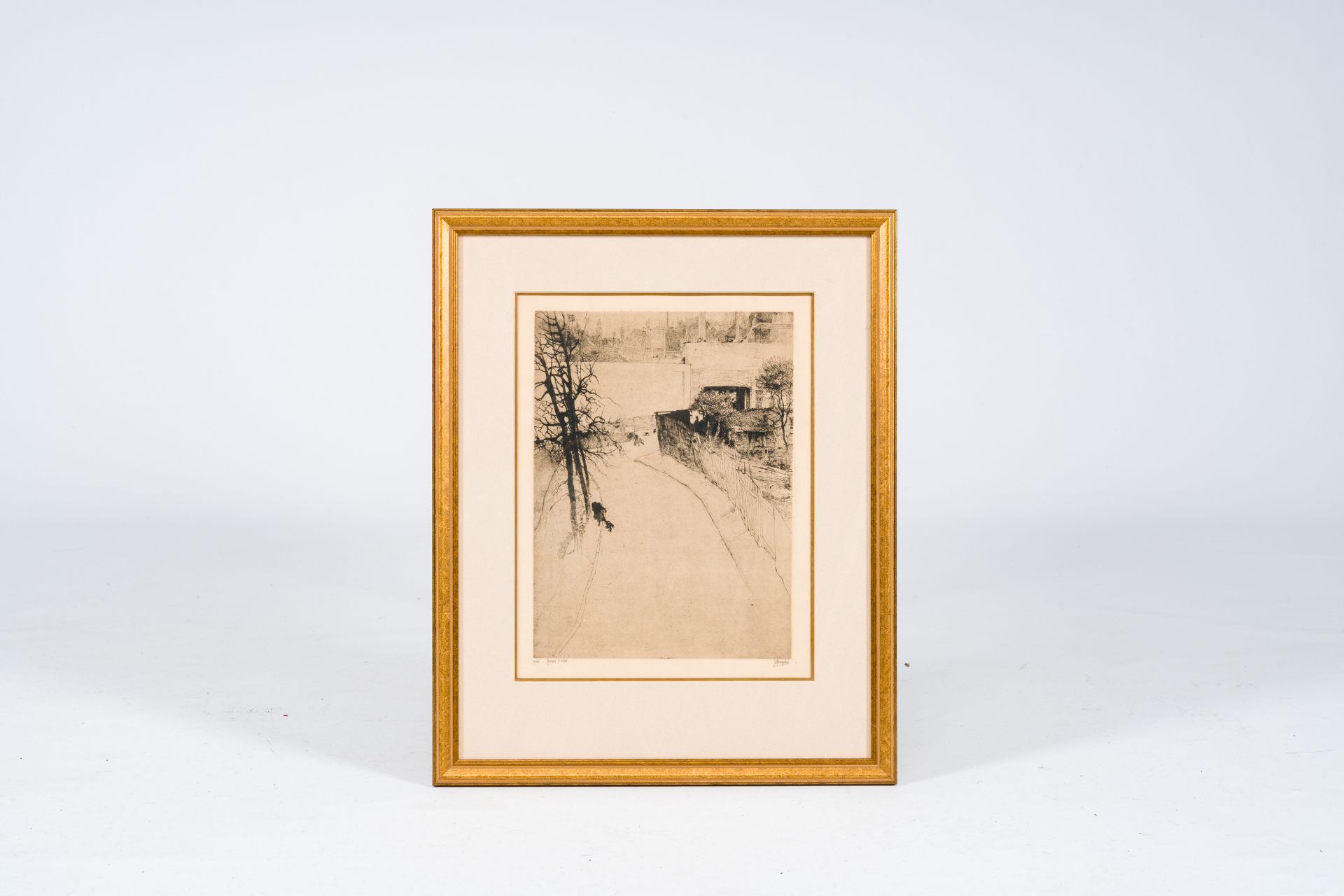 Jules De Bruycker (1870-1945): 'Quai', etching, 'epreuve 1r etat', (1928) - Bild 2 aus 5