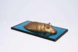 Bert Van Ransbeeck (1957): Hippopotamus, bronze, ed. 5/7